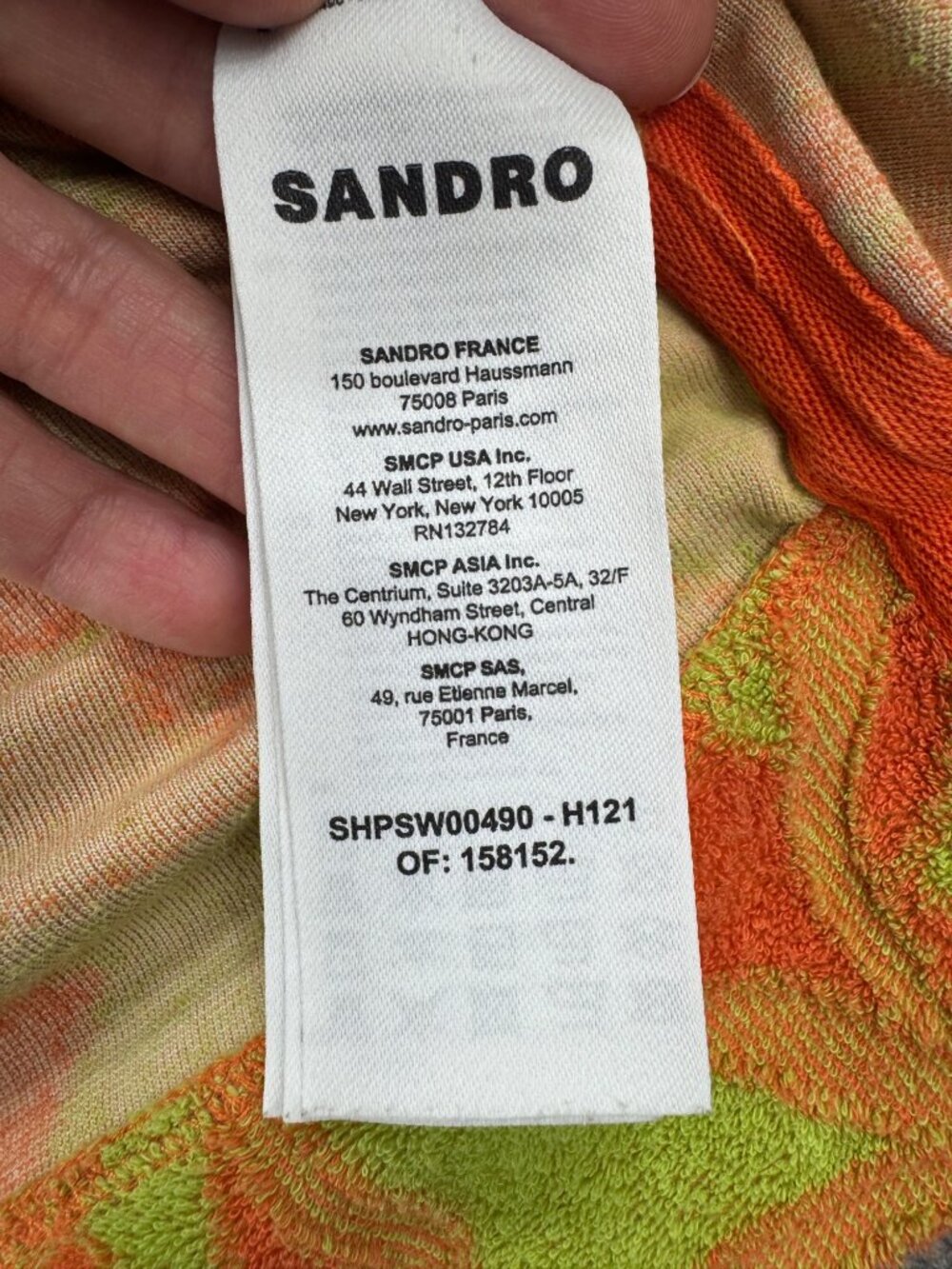 Sandro Mens Psyche Floral Hoodie Sz M Terrycloth - Picture 7 of 13